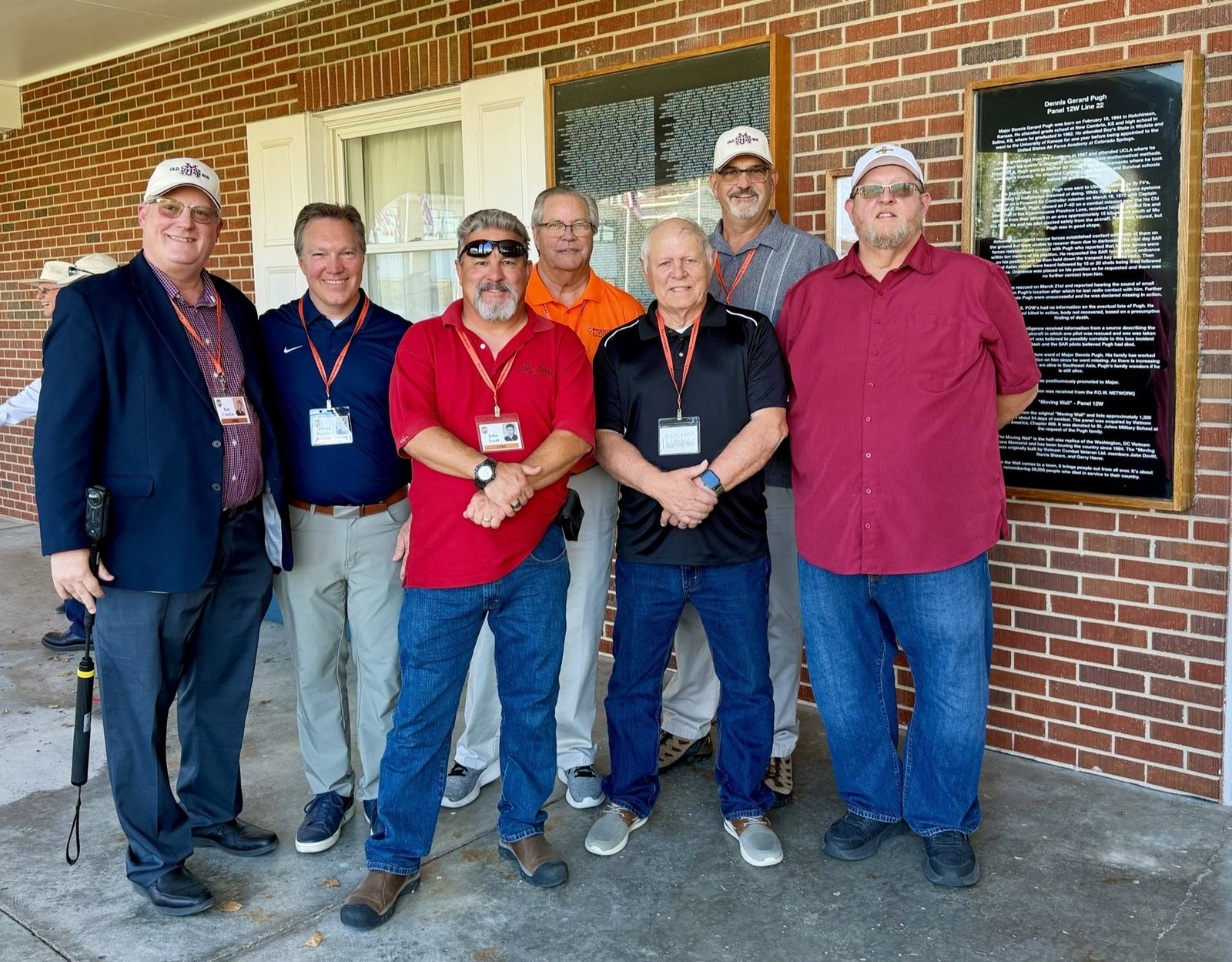Old Boys gathered together outside the Saint John’s museum