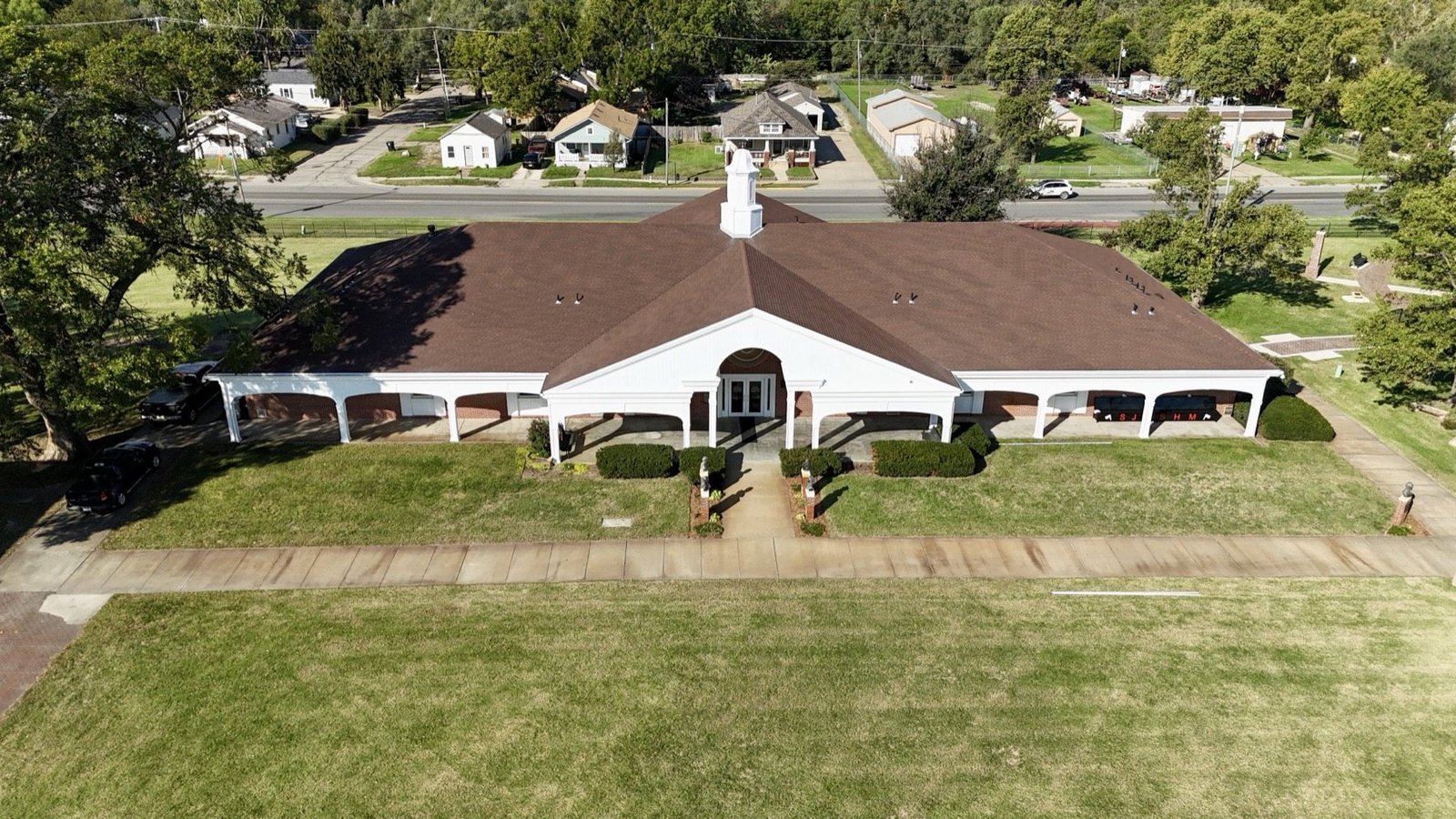 Aerial view of the Saint John’s grounds