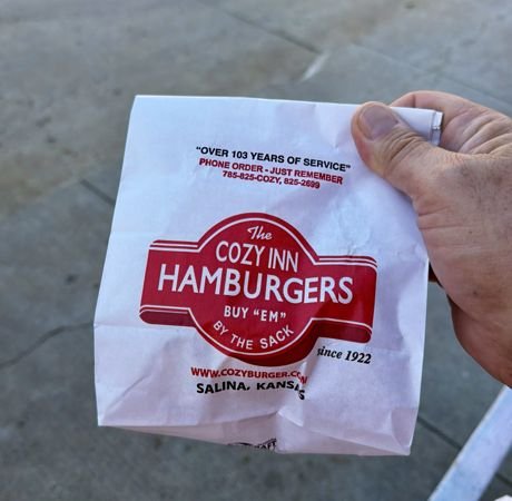 A sack of Cozy Inn hamburgers — photo 23