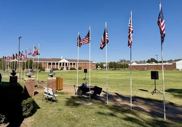 The grounds, lined with flags — photo 41